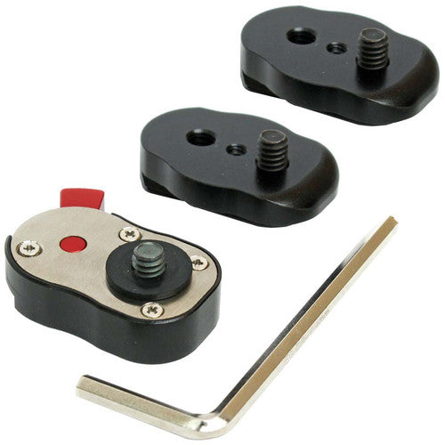 1/4" Miniature Quick-Release Plate with Extra Mounting Plate (Bundle)